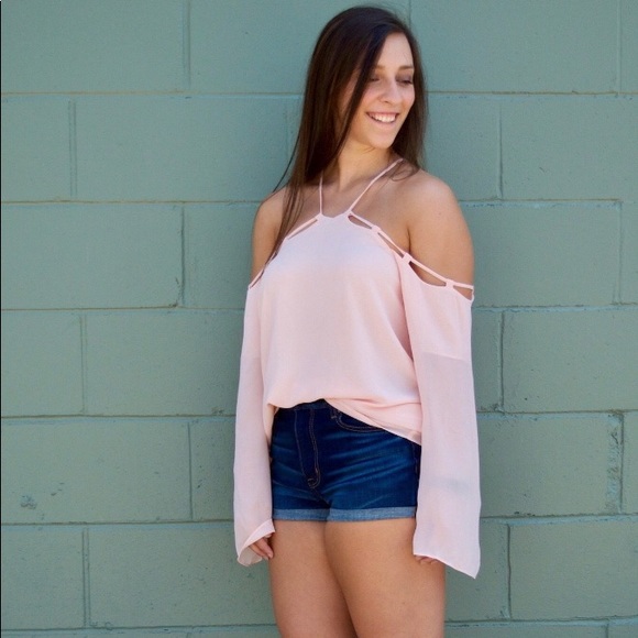 Tops - Blush Cold Shoulder Blouse
